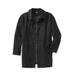 Men's Big & Tall Water-Resistant Trench Coat by KingSize in Black (Size L)