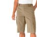 Men's Big & Tall 14" Side Elastic Cargo Shorts by KingSize in Khaki (Size 50)