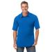 Men's Big & Tall Shrink-Less™ Lightweight Polo T-Shirt by KingSize in Royal Blue (Size 2XL)