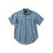 Men's Big & Tall Short-Sleeve Chambray Work Shirt by Wrangler® in Light Blue (Size XL)