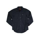 Men's Big & Tall Long-Sleeve Cotton Work Shirt by Wrangler® in Navy (Size XL)