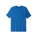 Men's Big & Tall Shrink-Less™ Lightweight Pocket Crewneck T-Shirt by KingSize in Royal Blue (Size 3XL)