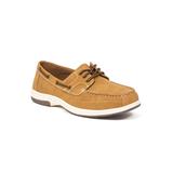 Wide Width Men's Deer Stags® Lace-Up Boat Shoes by Deer Stags in Light Tan (Size 9 W)