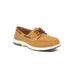 Wide Width Men's Deer Stags® Lace-Up Boat Shoes by Deer Stags in Light Tan (Size 9 W)