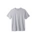 Men's Big & Tall Shrink-Less™ Lightweight Crewneck T-Shirt by KingSize in Heather Grey (Size 9XL)