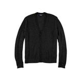 Men's Big & Tall Shaker Knit V-Neck Cardigan Sweater by KingSize in Black (Size L)