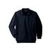 Men's Big & Tall Quarter Zip-Front Wicking Fleece Jacket by KS Sport by KingSize in Black (Size XL)