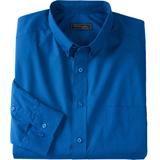 Men's Big & Tall KS Signature Wrinkle-Free Long-Sleeve Button-Down Collar Dress Shirt by KS Signature in Royal Blue (Size 17 39/0)