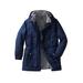 Men's Big & Tall Boulder Creek Fleece-Lined Parka with Detachable Hood and 6 Pockets by Boulder Creek in Navy (Size 5XL) Coat