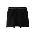 Men's Big & Tall Performance Flex Boxer Briefs by KingSize in Black (Size XL)