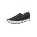 Wide Width Men's Canvas Slip-On Shoes by KingSize in Black (Size 10 1/2 W) Loafers Shoes
