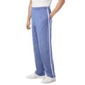 Men's Big & Tall Striped Lightweight Sweatpants by KingSize in Heather Slate Blue (Size 8XL)