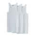 Men's Big & Tall Ribbed Cotton Tank Undershirt 3-Pack by KingSize in White (Size 8XL)