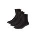 Men's Big & Tall 1/4 Length Cushioned Crew Socks 3-Pack by KingSize in Black (Size XL)