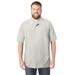 Men's Big & Tall Shrink-Less™ Piqué Polo Shirt by KingSize in Heather Grey (Size 5XL)