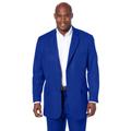 Men's Big & Tall KS Island™ Linen Blend Two-Button Suit Jacket by KS Island in Navy (Size 58)