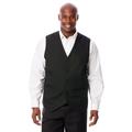 Men's Big & Tall KS Signature Easy Movement® 5-Button Suit Vest by KS Signature in Black (Size 60)