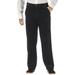 Men's Big & Tall Six-Wale Corduroy Plain Front Pants by KingSize in Black (Size 58 38)