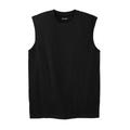 Men's Big & Tall Shrink-Less™ Lightweight Muscle T-Shirt by KingSize in Black (Size 4XL)