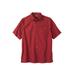 Men's Big & Tall Short-Sleeve Pocket Sport Shirt by KingSize in Rich Burgundy (Size XL)