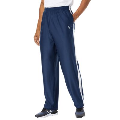 Men's Big & Tall Performance Mesh Side Panel Sweatpants by KingSize in Navy (Size 5XL)