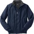 Men's Big & Tall Fleece-Lined Bomber Jacket by KingSize in Navy (Size 6XL) Fleece Jacket