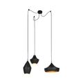 Depeche - Suspension multiples - 3 lumière - ø 110 cm - Noir et Or - Moderne - éclairage intérieur