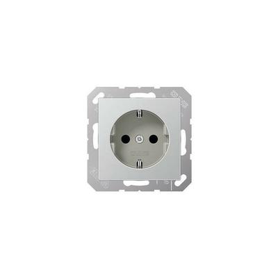 Jung - Steckdose 1f alu glz A500 up IP20 zp horiz/vert Zentralpl A1520AL - Aluminium