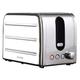 Daewoo Deauville 2 Slice Stainless Steel Toaster | Reheat, Defrost & Cancel Controls | Electronic Browning Feature | Slide Out Crumb Tray | High Lift Function | 220-250V/50-60Hz/860-1050W - Silver