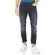 Herren Jack & Jones Jeans Slim Fit Flat Front JJITIM JJORIGINAL Denim Stretch Hose mit Knöpfen, Farben:Dunkelgrau, Größe Jeans:31W / 34L