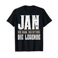 Vorname Jan T-Shirt Geschenk Name Jan