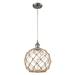 Innovations Lighting Bruno Marashlian Farmhouse Rope 10 Inch Mini Pendant - 516-1P-SN-G122-10RB-LED