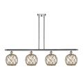 Innovations Lighting Bruno Marashlian Farmhouse Rope 48 Inch 4 Light Linear Suspension Light - 516-4I-PC-G122-8RB-LED