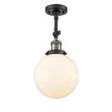 Innovations Lighting Bruno Marashlian Beacon 8 Inch 1 Light LED Semi Flush Mount - 201F-BAB-G201-8-LED