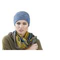 MASUMI Chemo Turbans for Women | Chemotherapy Headwear for Women | Chemo Head Scarf | Cotton Hat for Alopecia and Girls| Cancer Hair Loss Primrose (Blue Ocean)