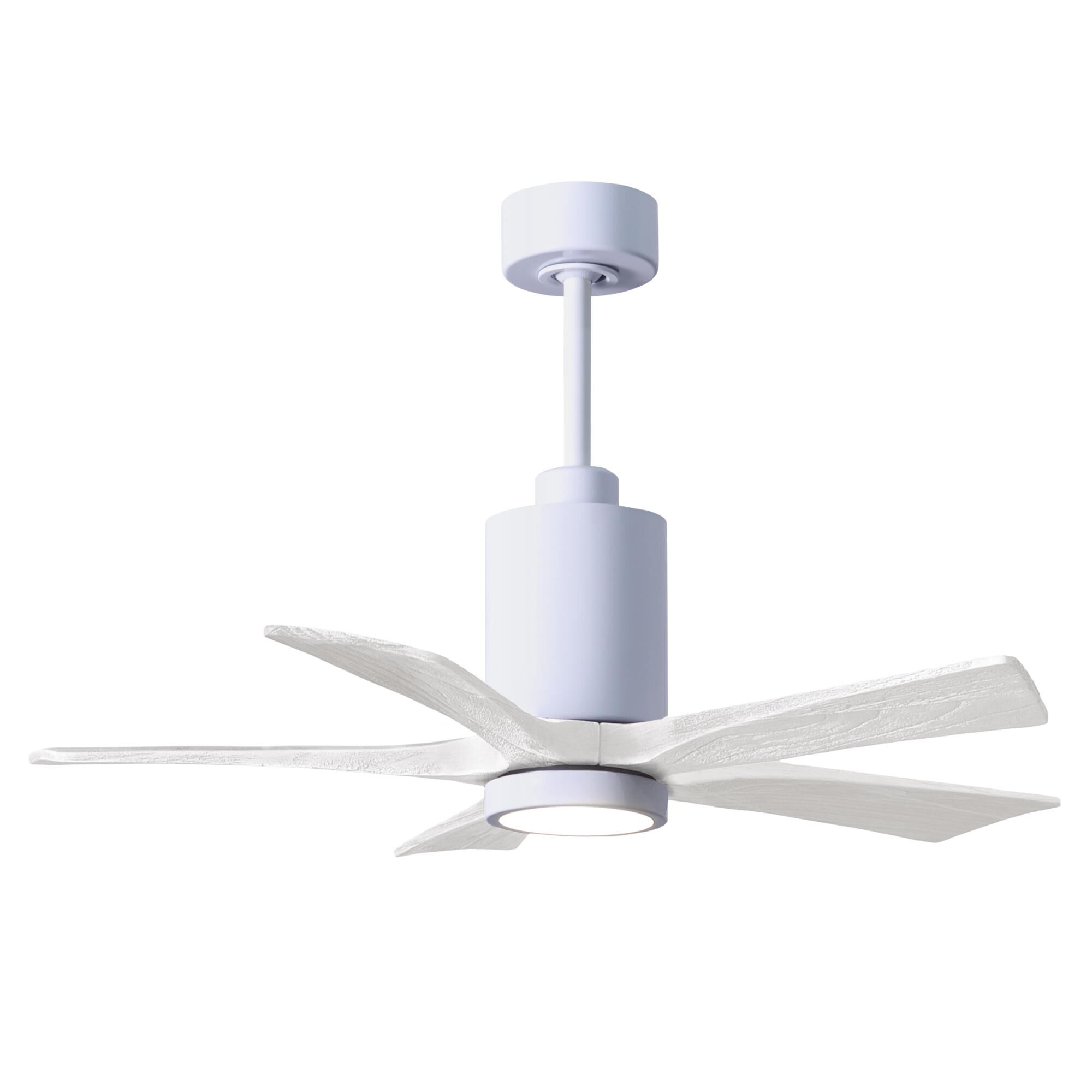 Matthews Fan Company Patricia 42 Inch Ceiling Fan with Light Kit - PA5-WH-MWH-42