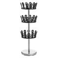 Premier Housewares Revolving 3-Tier Shoe Stand - Black,H89 x W32 x D32cm