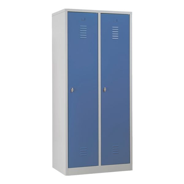 Gürkan Garderobenschrank 80 x 180 cm Vorhängeschloss grau, 80x180x50 cm