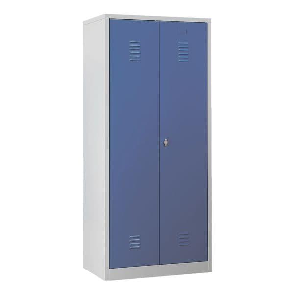 Gürkan Garderobenschrank 80 x 180 cm Vorhängeschloss grau, 80x180x50 cm