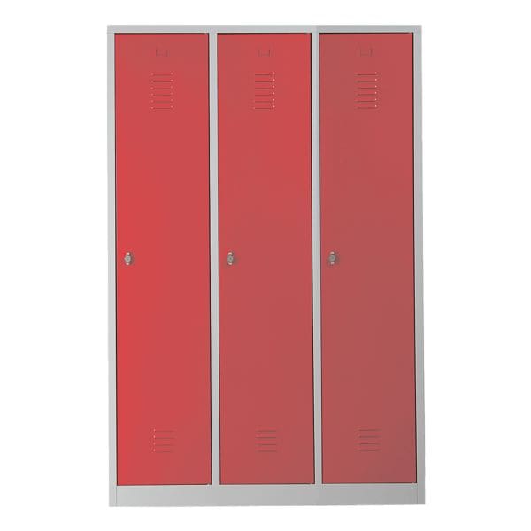 Gürkan Garderobenschrank 120 x 180 cm Vorhängeschloss grau, 120x180x50 cm