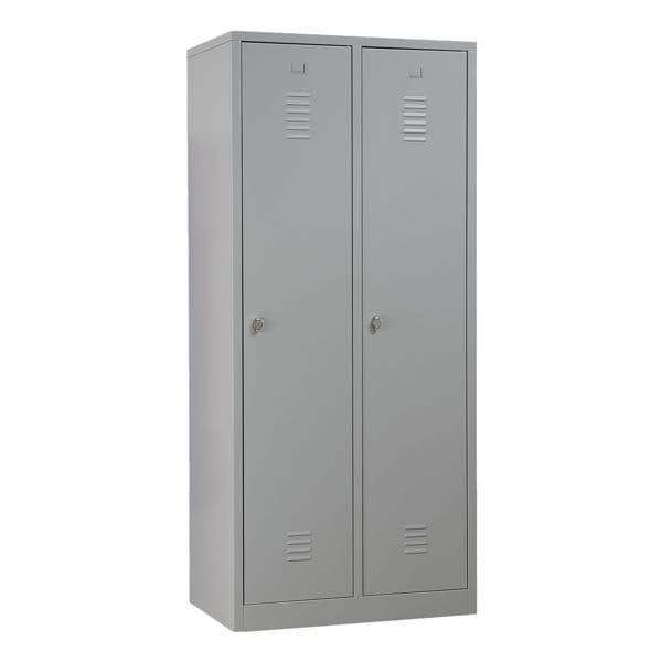 Gürkan Garderobenschrank 80 x 180 cm Vorhängeschloss grau, 80x180x50 cm