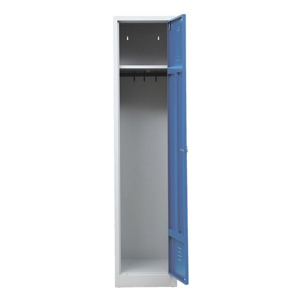Gürkan Garderobenschrank 40 x 180 cm Vorhängeschloss grau, 40x180x50 cm