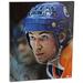 Wayne Gretzky Edmonton Oilers Autographed 20" x 24" Up Close & Personal Canvas - Upper Deck