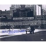 Don Larsen New York Yankees Autographed 16" x 20" Perfect Game First Pitch Photograph with Box Score Stats Inscriptions