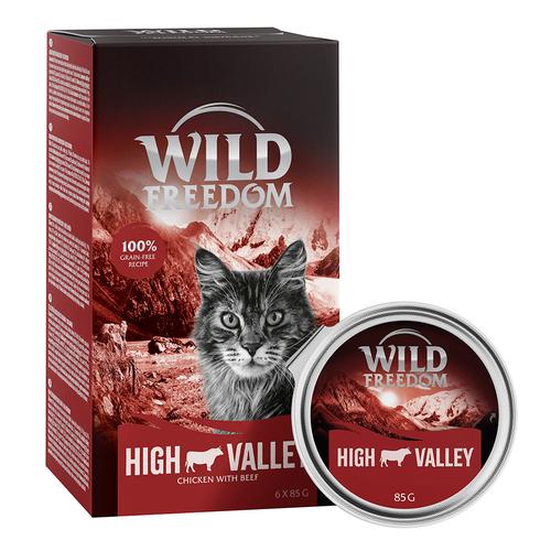 24x85g High Valley Rind&Huhn Adult Schale Wild Freedom Katzenfutter