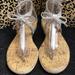 Michael Kors Shoes | Brand New Girls Michael Kors Silver Sandals, S3 | Color: Silver | Size: 3bb