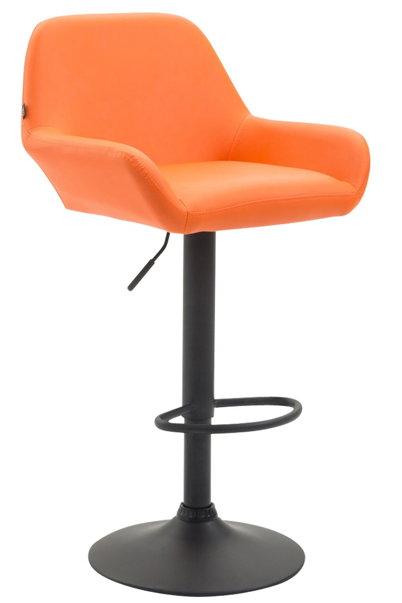 CLP Barhocker Braga Kunstleder orange/schwarz Image