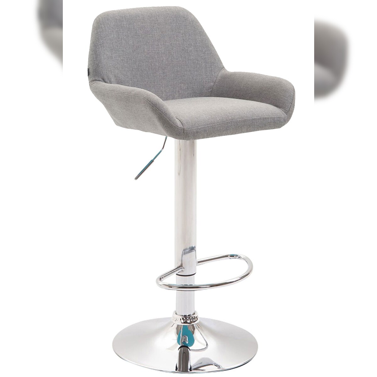 CLP Barhocker Braga Stoff grau/chrom Image
