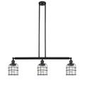 Innovations Lighting Bruno Marashlian Small Bell Cage 38 Inch 3 Light Linear Suspension Light - 213-BK-G52-CE-LED