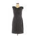 Mossimo Casual Dress - Sheath V Neck Sleeveless: Black Print Dresses - Women's Size 8